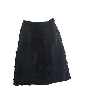 Isda & Co Women Black Silk Petal Texture Whimsigoth Fairy  Skirt 2
